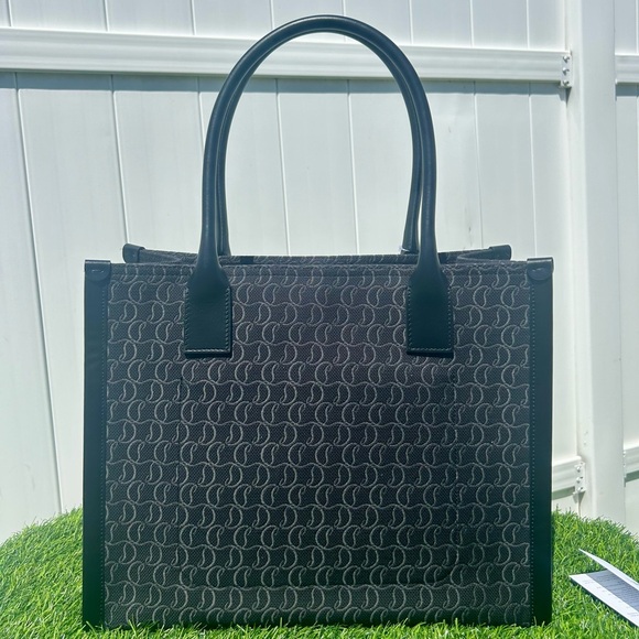 CHRISTIAN LOUBOUTIN BY MY SIDE E/W LARGE TOTE SHOULDER BAG BLACK CL MONOGRAM NEW - Picture 4 of 16